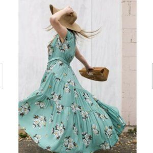 Free People All I Got Floral Print Maxi Midi Dress
